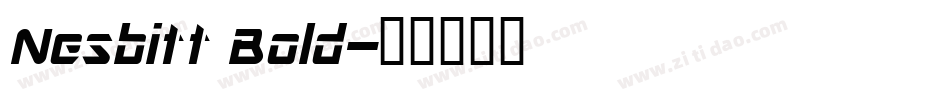 Nesbitt Bold字体转换